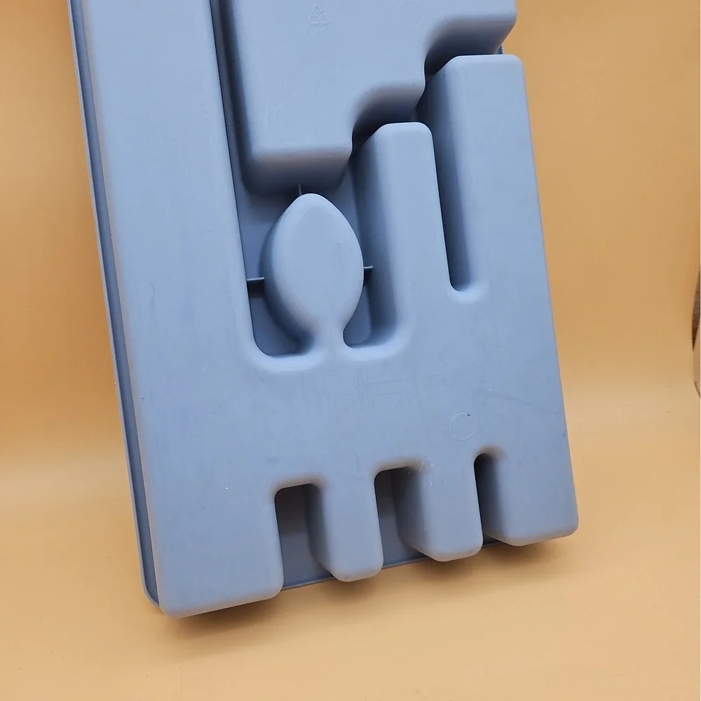 VTG Rubbermaid Tray Cutlery Silverware Flatware Drawer Organizer 2921 Light Blue